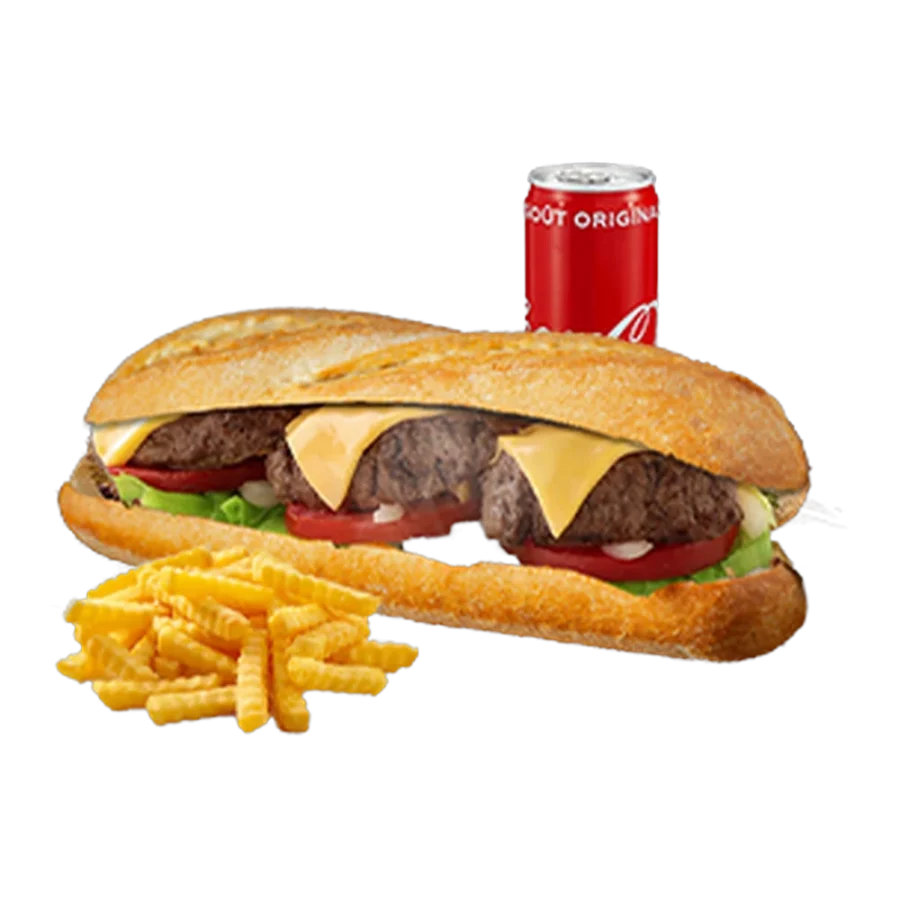 Menu 3 Steaks, burger halal préparé à la commande chez Steakn’Smash à Palaiseau