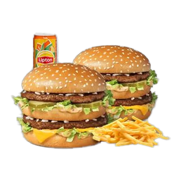 Menu Duo 2 Big Burgers — Menu duo big burgers, burger halal préparé à la commande chez Steakn’Smash à Palaiseau