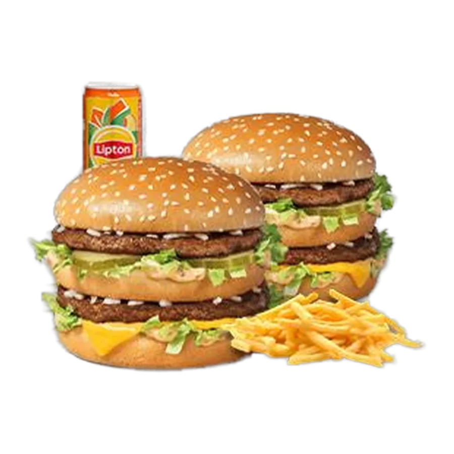 Menu Duo 2 Big Burgers — Menu duo big burgers, burger halal préparé à la commande chez Steakn’Smash à Palaiseau
