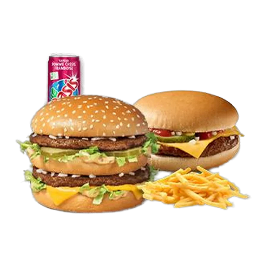Menu Duo Big Burger & Cheese Burger — Menu duo big cheese, burger halal préparé à la commande chez Steakn’Smash à Palaiseau
