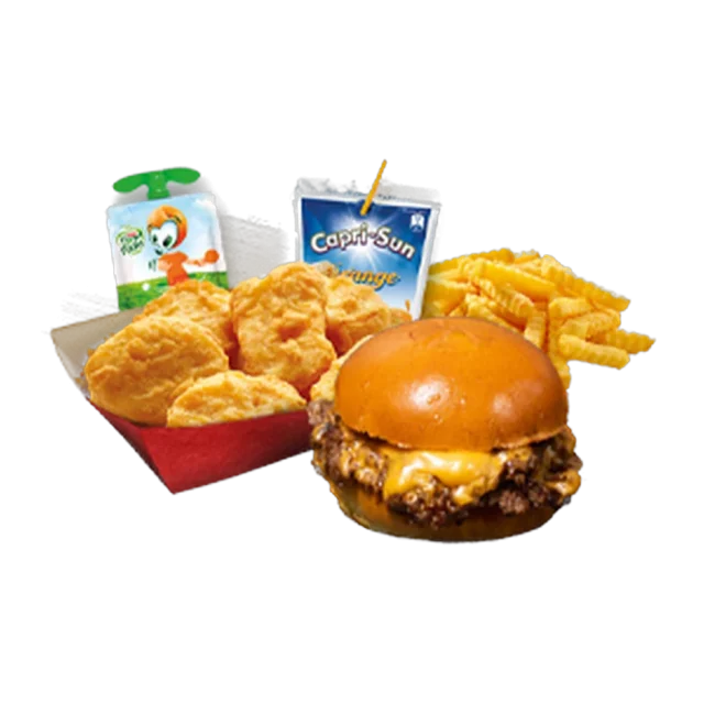 Menu Enfant, burger halal préparé à la commande chez Steakn’Smash à Palaiseau