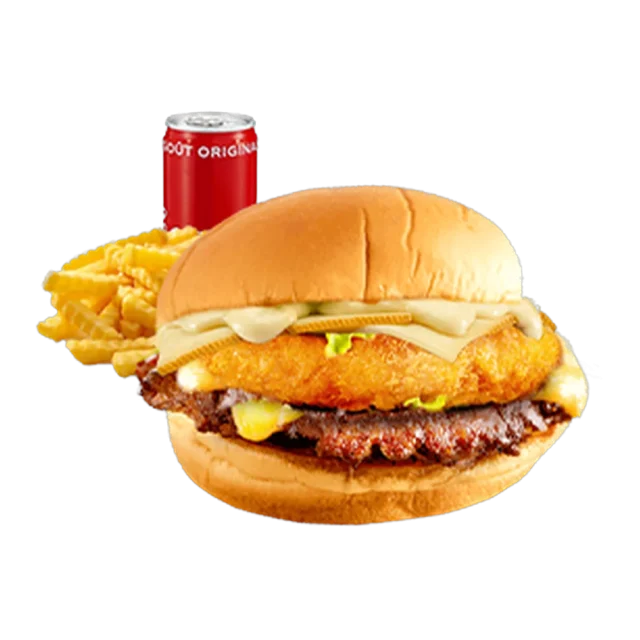 Menu Smash Alpin, burger halal préparé à la commande chez Steakn’Smash à Palaiseau