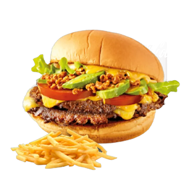 Menu Smash Avocado, burger halal préparé à la commande chez Steakn’Smash à Palaiseau
