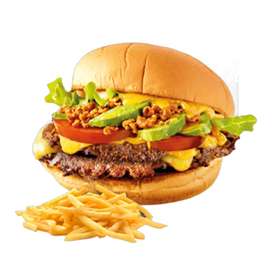 Menu Smash Avocado, burger halal préparé à la commande chez Steakn’Smash à Palaiseau