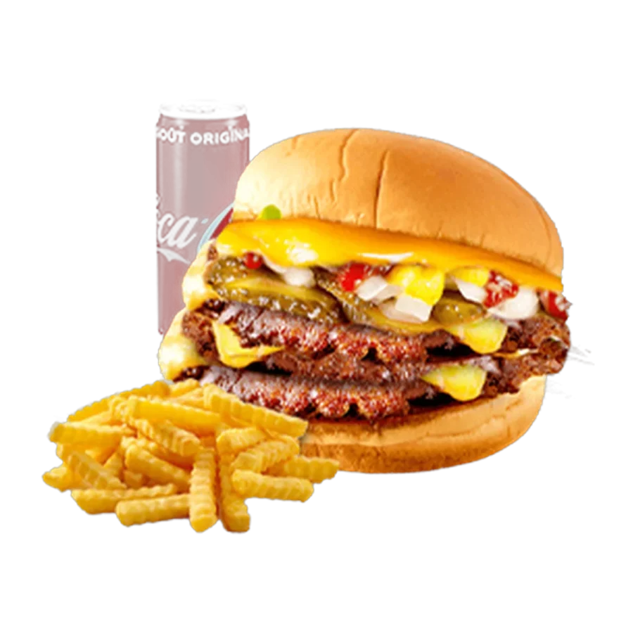 Menu Smash Big, burger halal préparé à la commande chez Steakn’Smash à Palaiseau