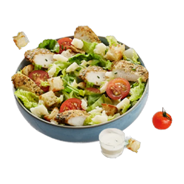 Salade César, burger halal préparé à la commande chez Steakn’Smash à Palaiseau